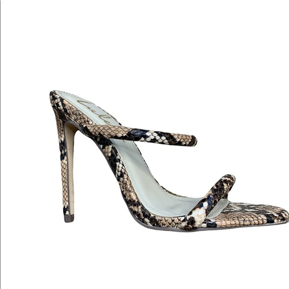 Lulus Square Toe Snake Print Animal Print High Heels sz 6 - Picture 1 of 7